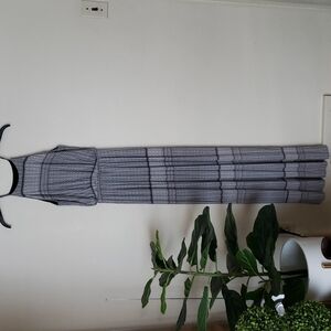 Lush high neck, elastic waist, side slit maxi dress, floral, Sz XS.